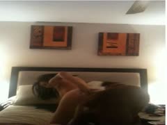 A dog hit a brunette webcam slut.